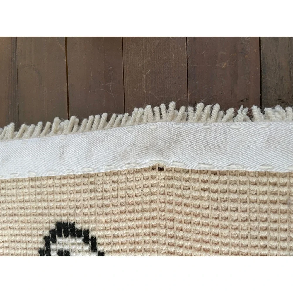 Vintage 70's Tiger Latch Hook‎ Rug Wall Hanging Art Jungle Decor